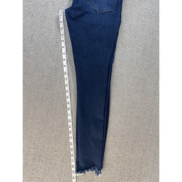 Frame Denim Jeans Le Skinny De Jeanne Shelby Dark Wash Raw Hem Size 27 - Picture 8 of 9